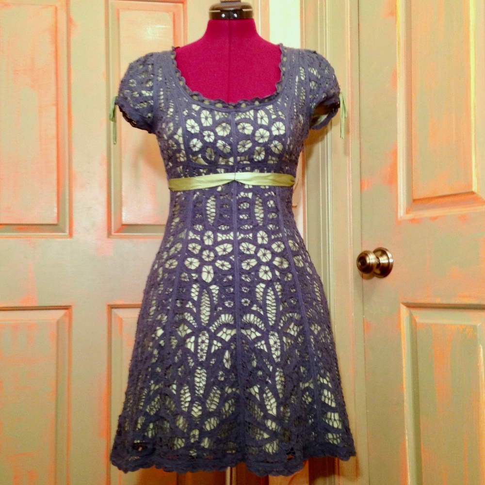 Betsey Johnson Vintage Battenburg Crochet Dress!